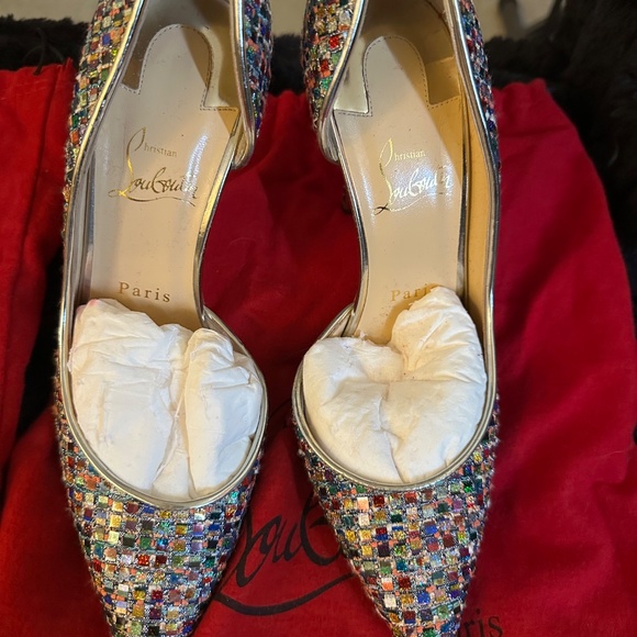 Christian Louboutin Iriza100 multi light gold 38.5 - Picture 8 of 10